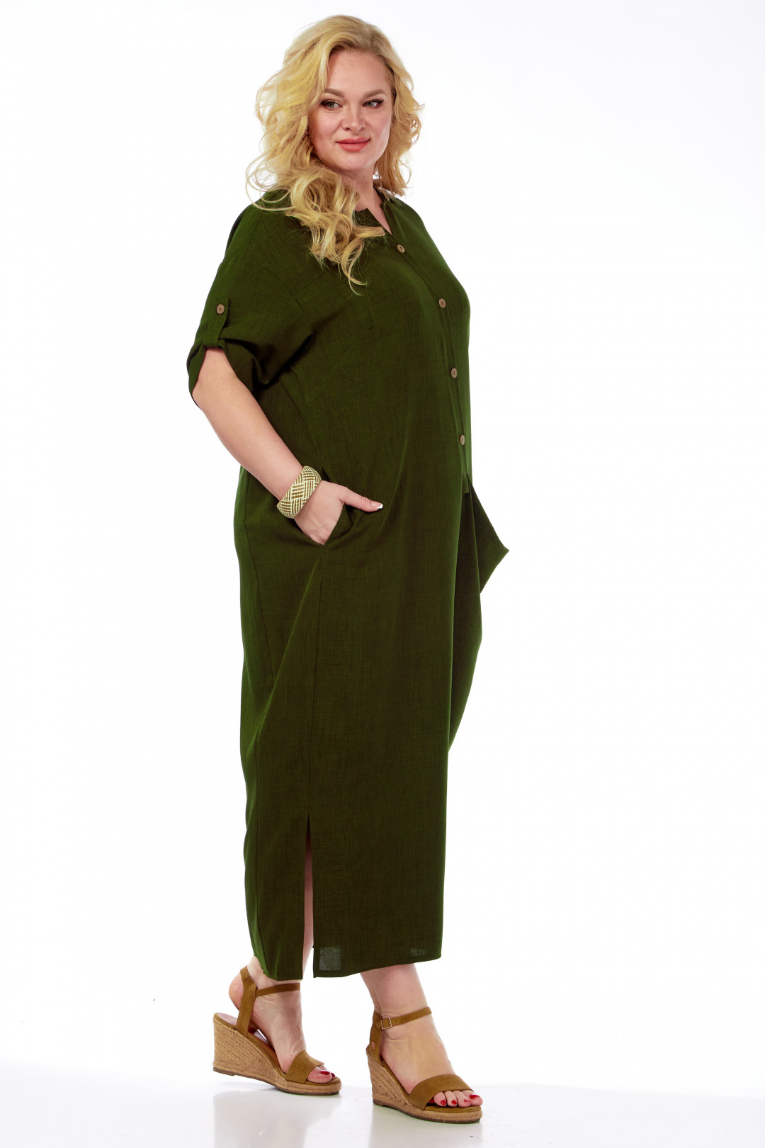 Платье Мишель Шик 2094/3 хаки - фото 3